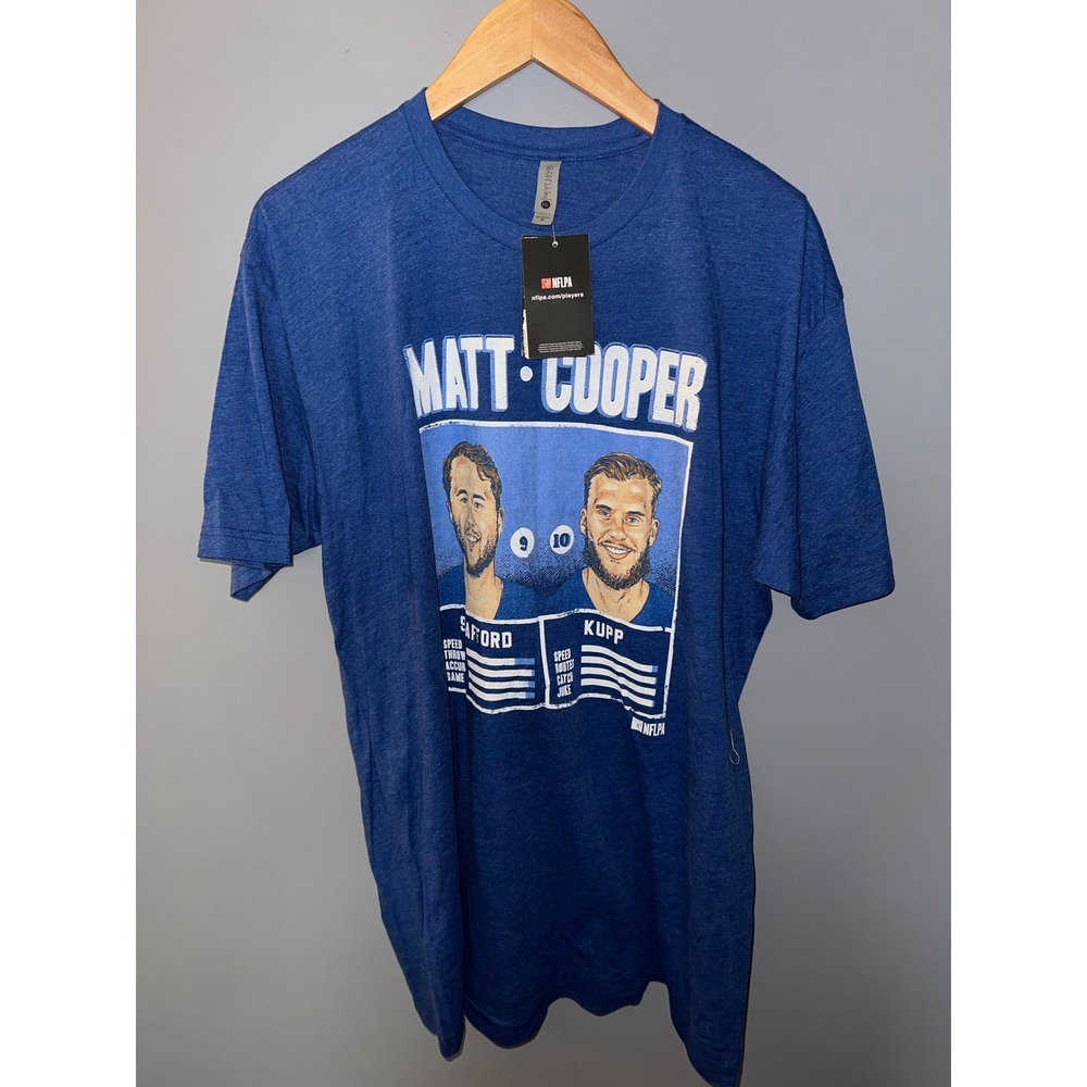 500 Level Los Angeles Rams Stafford Kupp Matt Cooper Blue Graphic T-Shirt XL NEW